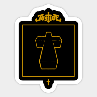 Justice Band Cross Sticker